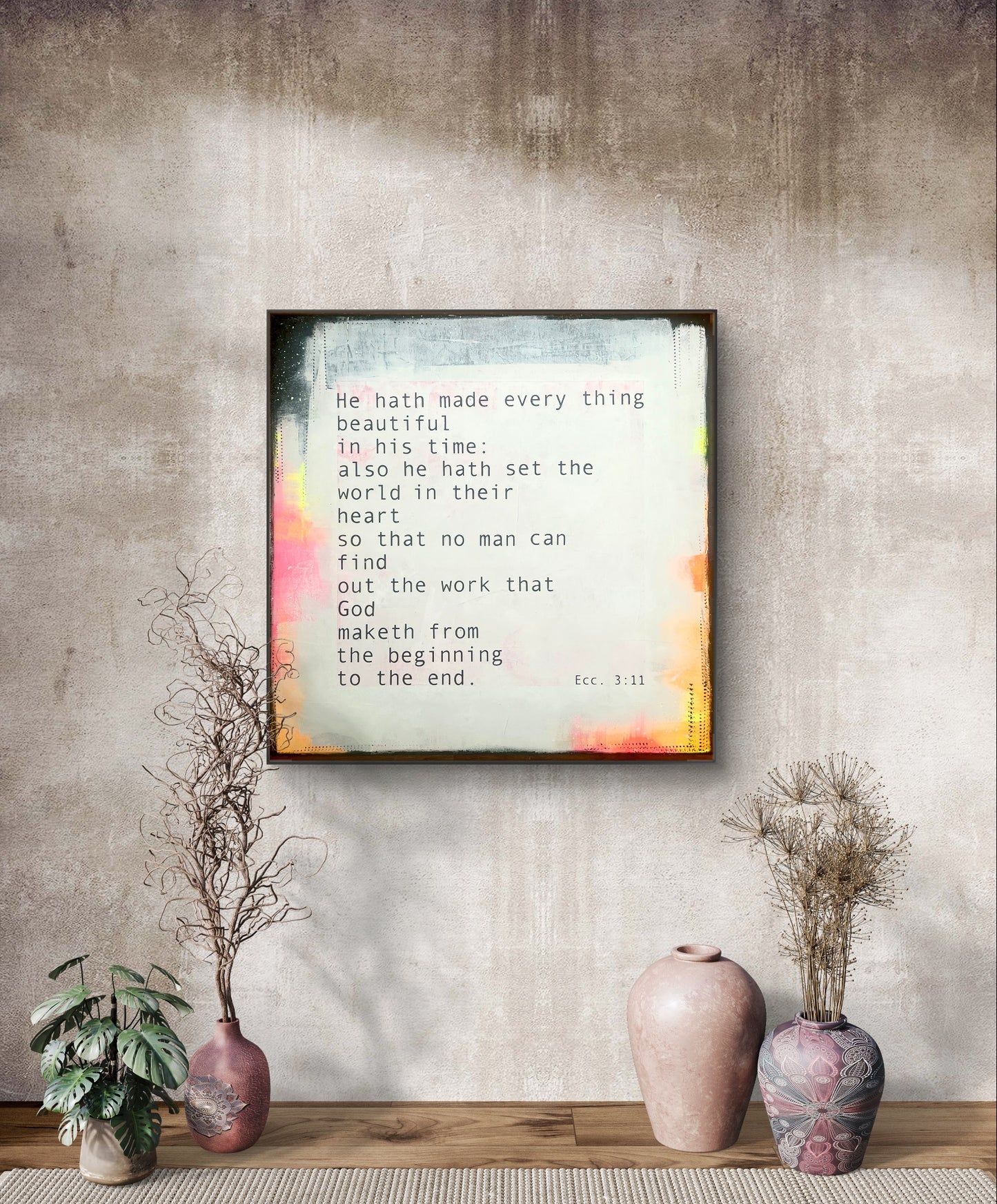 Ecclesiastes 3:11 – Christian Wall Art | Acrylic Painting on Wood Panel